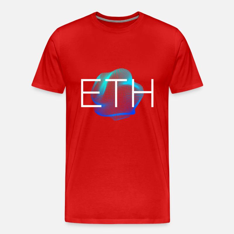 ETH Blockchain Kryptowährung - Männer Premium Bio T-Shirt - Rot