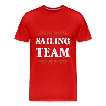 Équipage de navigation - T-shirt bio Premium Homme - rouge - Devant - Damien (186cm)