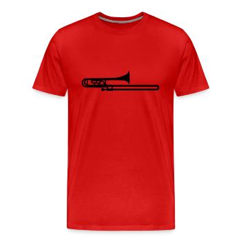 Trombone - T-shirt bio Premium Homme - rouge - Devant - Damien (186cm)
