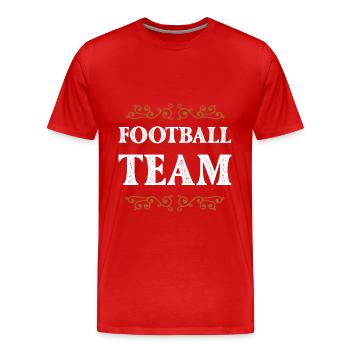 Équipe de football - T-shirt bio Premium Homme - rouge - Devant - Damien (186cm)