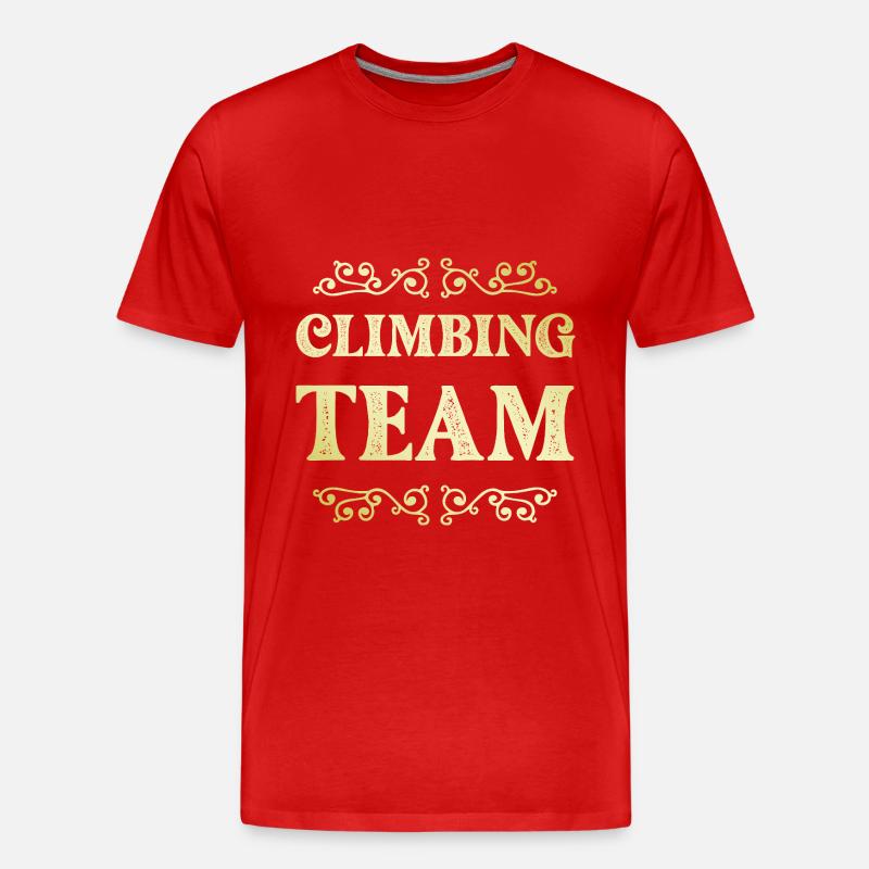 Climbing Team - Männer Premium Bio T-Shirt - Rot