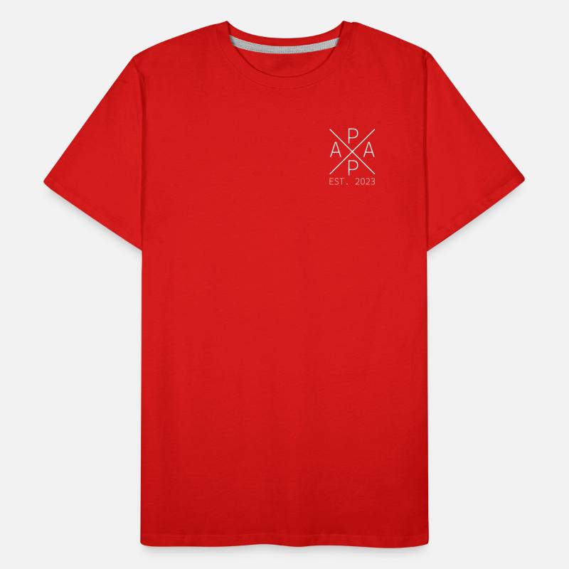 Werdender Papa est. 2023 Stolzer Papa 2023 Männer Premium Bio T-Shirt