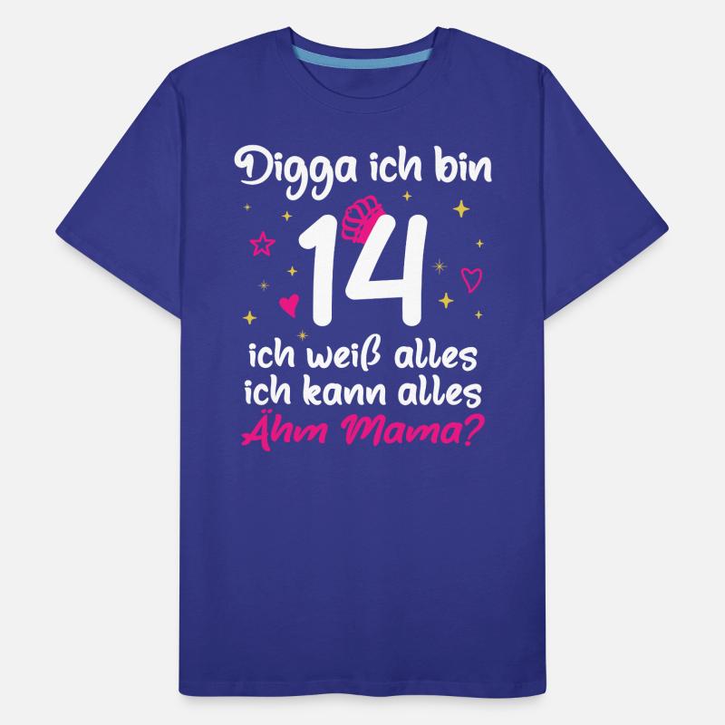 14. Geburtstag Mädchen Digga ich bin 14 Männer Premium Bio T-Shirt