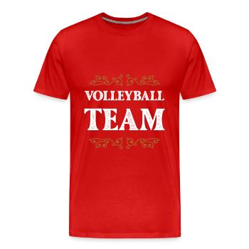 Volleyball Team - Men's Premium Organic T-Shirt - red - Front - Damien (186cm)
