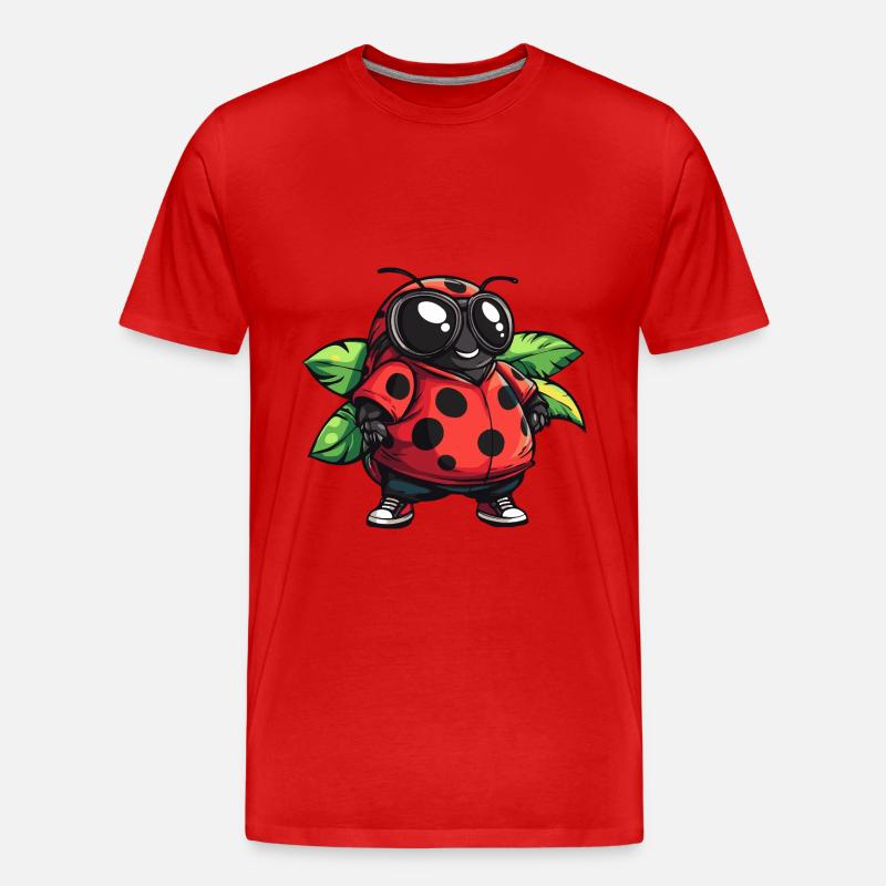 Marienkäfer Sommer - Männer Premium Bio T-Shirt - Rot