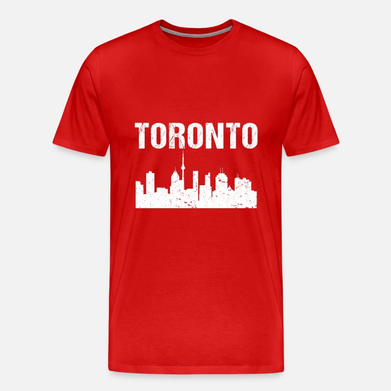 Toronto Skyline - Männer Premium Bio T-Shirt - Rot