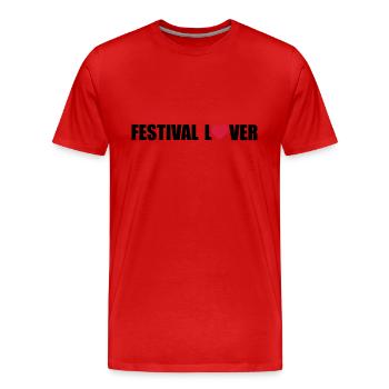 Festival lover - Men's Premium Organic T-Shirt - red - Front - Damien (186cm)