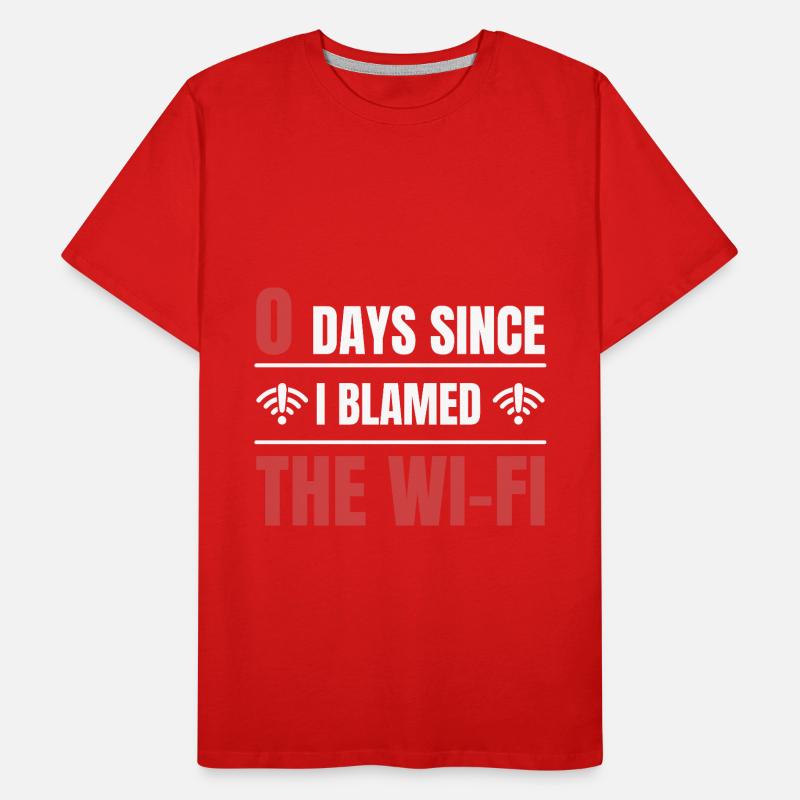 Technical Support 0 Days Since My Last PC Crash Men's Premium Organic T-Shirt