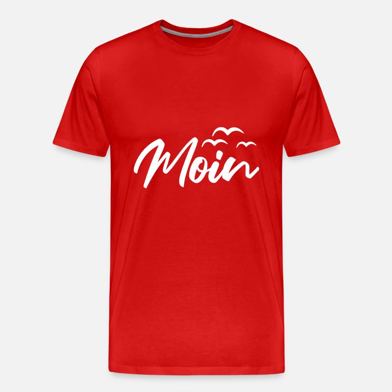 Moin Möwen - Männer Premium Bio T-Shirt - Rot