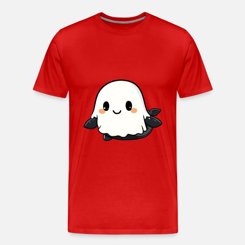 Wal Halloween Comic Geist - Männer Premium Bio T-Shirt - Rot