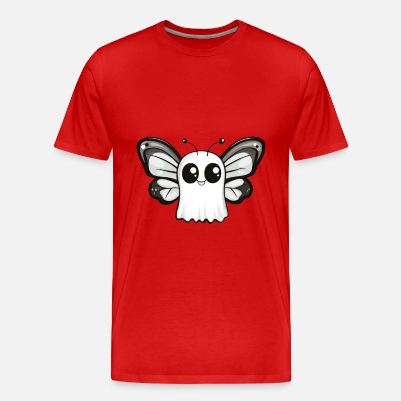 Schmetterling Halloween Comic Geist - Männer Premium Bio T-Shirt - Rot