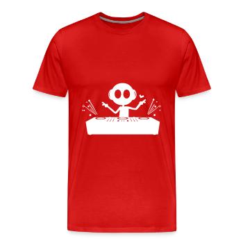Platines DJ Funny - T-shirt bio Premium Homme - rouge - Devant - Damien (186cm)