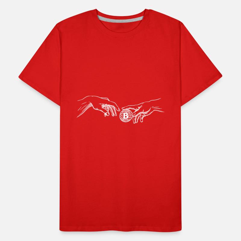 Bitcoin Creation Adams Cryptocurrency Bitcoin Men's Premium Organic T-Shirt