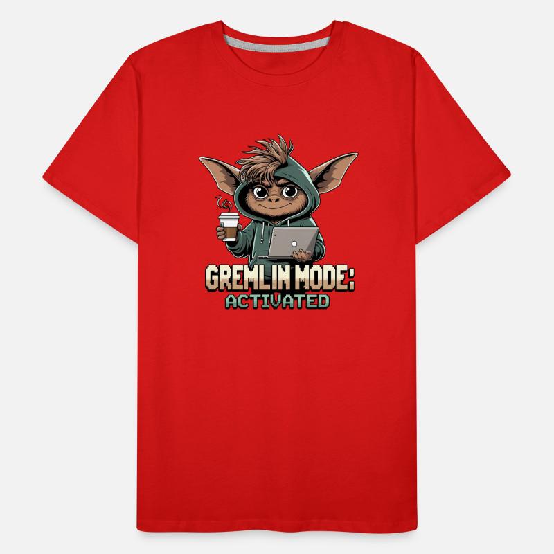 Gremlin Mode Enabled – Fun Gremlin Theme Men's Premium Organic T-Shirt
