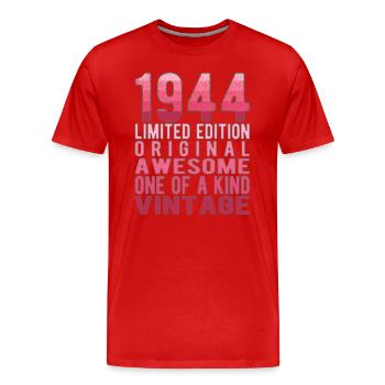 Edition limitée depuis 1944 Anniversaire Millésime 1944 - T-shirt bio Premium Homme - rouge - Devant - Damien (186cm)
