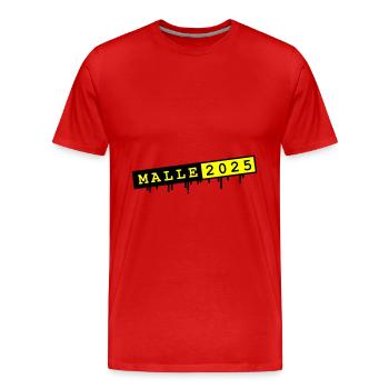 Malle 2025 - Men's Premium Organic T-Shirt - red - Front - Damien (186cm)