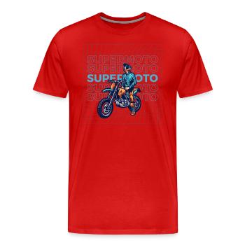 Blue Supermoto - Männer Premium Bio T-Shirt - Rot - Vorne - Damien (186cm)