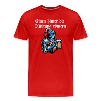 Bière - One Behind The Armor Romans Toast - T-shirt bio Premium Homme - rouge - Devant - Damien (186cm)