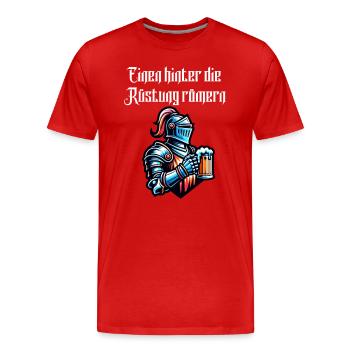 Bière - One Behind The Armor Romans Toast - T-shirt bio Premium Homme - rouge - Devant - Damien (186cm)