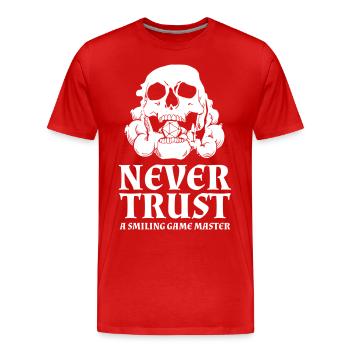 Role Playing Game Master Master - Men's Premium Organic T-Shirt - red - Front - Damien (186cm)