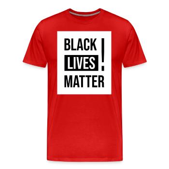 Black Lives Matter Shirt Gift - Männer Premium Bio T-Shirt - Rot - Vorne - Damien (186cm)