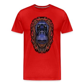 Butler von Jon Ball - Männer Premium Bio T-Shirt - Rot - Vorne - Damien (186cm)