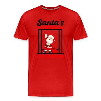 Santa´s Preferred Elevator Mechanic Gift Idea - Männer Premium Bio T-Shirt - Rot - Vorne - Damien (186cm)