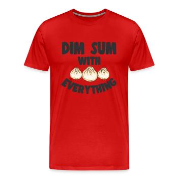 Bao Bun Funny Dim Sum With Everything Asian - Men's Premium Organic T-Shirt - red - Front - Damien (186cm)