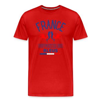 France cadeau supporter équipe de France football - T-shirt bio Premium Homme - rouge - Devant - Damien (186cm)
