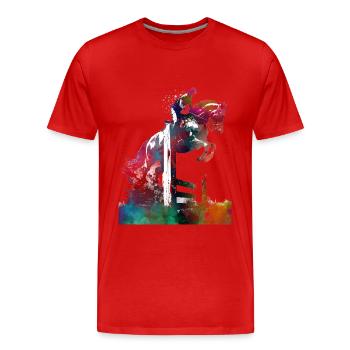 #horsemanship #sport d’équitation - T-shirt bio Premium Homme - rouge - Devant - Damien (186cm)
