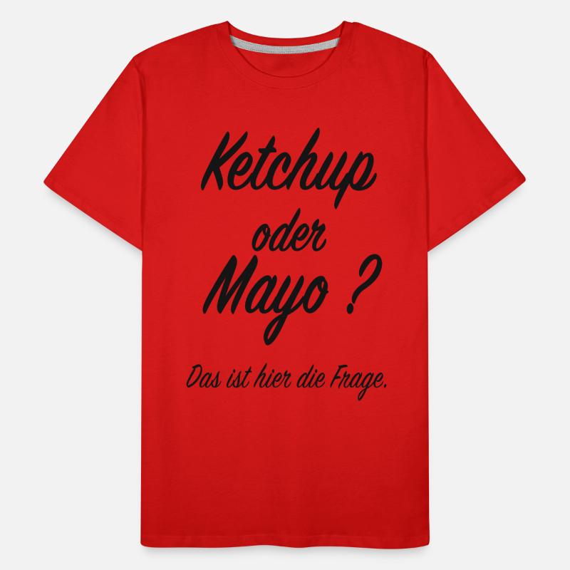 Ketchup oder Mayo Männer Premium Bio T-Shirt