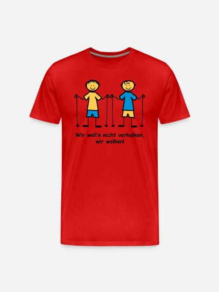 Walking - Männer Premium Bio T-Shirt - Rot