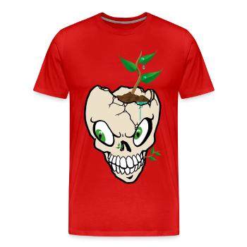 Schädelsprossen züchten - Männer Premium Bio T-Shirt - Rot - Vorne - Damien (186cm)