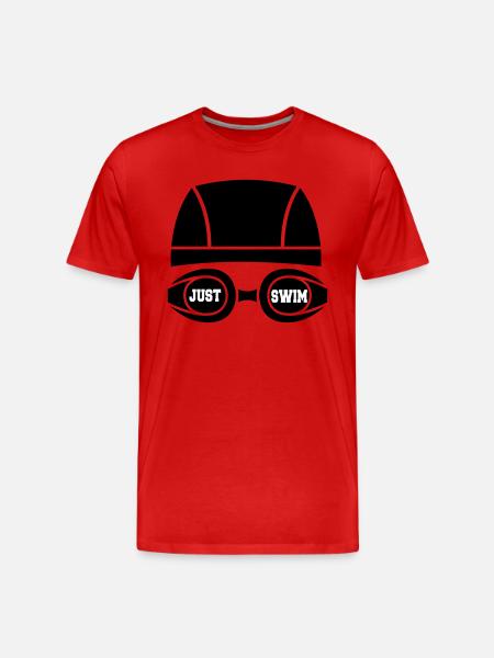 Just swim - Men's Premium Organic T-Shirt - red