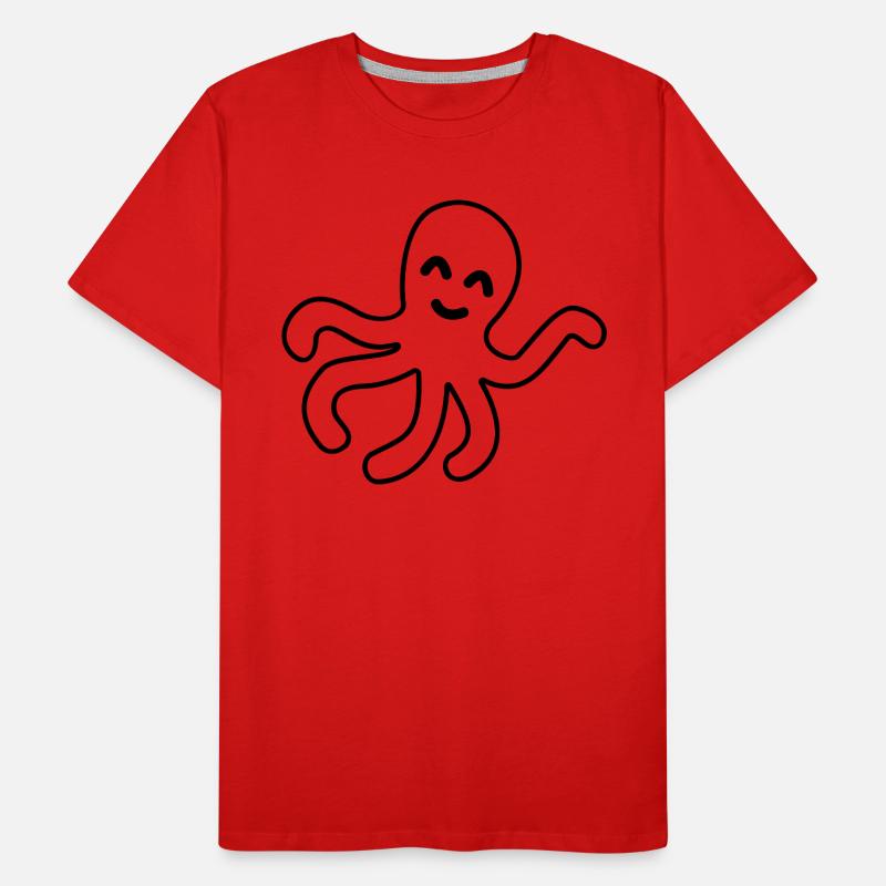 squid giant octopus octopus octopus squid sepia fish Men's Premium Organic T-Shirt