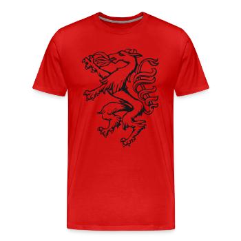 Steirischer Panther Wappen Geschenk Steiermark - Männer Premium Bio T-Shirt - Rot - Vorne - Damien (186cm)