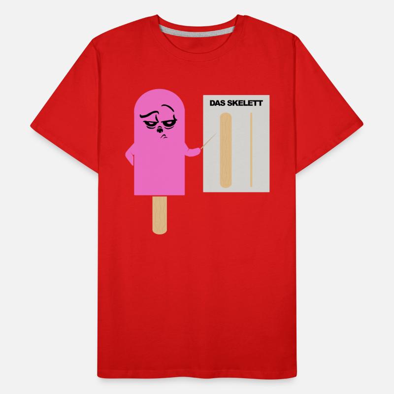 Das Skelett - Eis - Eis am Stil - Eis Anatomie Männer Premium Bio T-Shirt