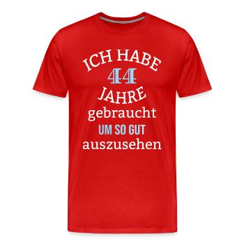 44 Jahre Geburtstag Mann Geschenk Männer lustig - Männer Premium Bio T-Shirt - Rot - Vorne - Damien (186cm)