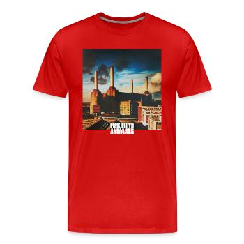 Pink Floyd Animals Album Cover - Männer Premium Bio T-Shirt - Rot - Vorne - Damien (186cm)