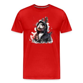 The Easter Godfather - Men's Premium Organic T-Shirt - red - Front - Damien (186cm)