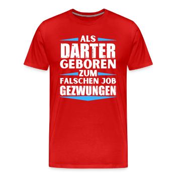 Darter s’est trompé d’emploi - T-shirt bio Premium Homme - rouge - Devant - Damien (186cm)