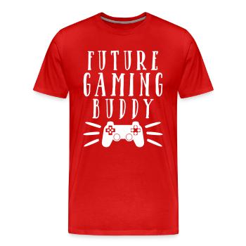 Future Game Son copain Père - T-shirt bio Premium Homme - rouge - Devant - Damien (186cm)