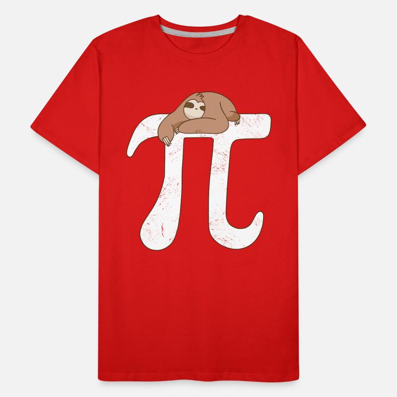 Math Sloth Pi Männer Premium Bio T-Shirt
