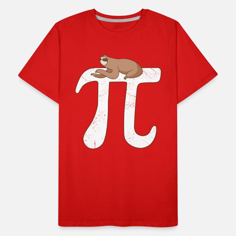 Math Sloth Pi Männer Premium Bio T-Shirt
