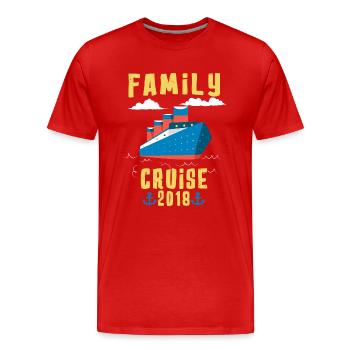 Croisière familiale 2018 - T-shirt bio Premium Homme - rouge - Devant - Damien (186cm)