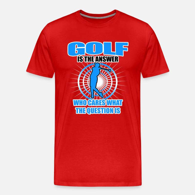 Golf Geschenk - Männer Premium Bio T-Shirt - Rot