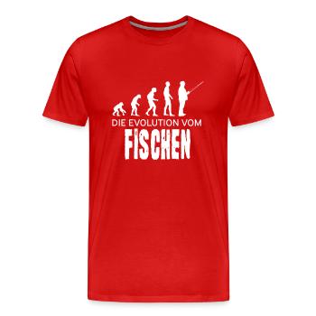 Angeln Fischen Fischer Boot Hobby neu Fischerrute - Männer Premium Bio T-Shirt - Rot - Vorne - Damien (186cm)