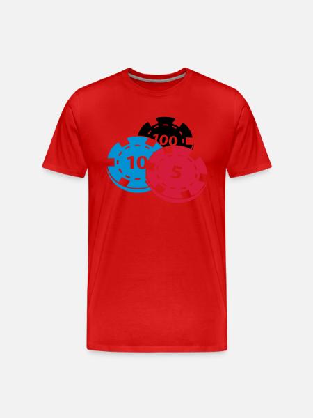 Poker chips - Men's Premium Organic T-Shirt - red