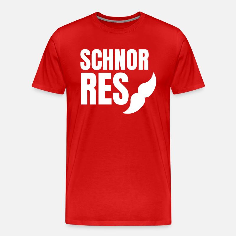 Schnorres - Männer Premium Bio T-Shirt - Rot
