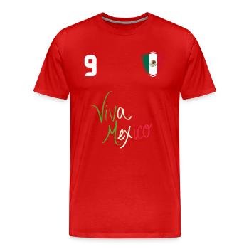 Qatar world cup Mexico national football 2022 - Men's Premium Organic T-Shirt - red - Front - Damien (186cm)